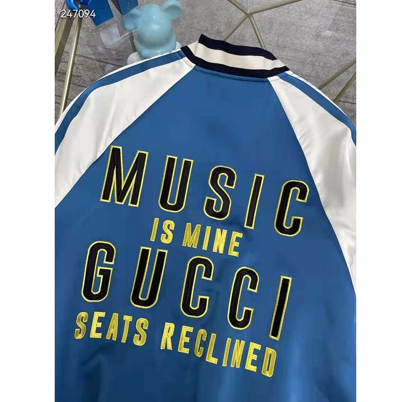 G*u*i gg men G*u*i 100 duchesse jacket blue white duchesse