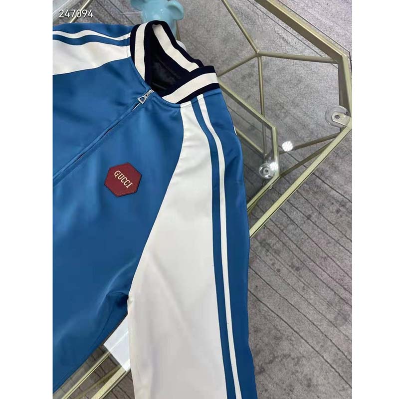 G*u*i gg men G*u*i 100 duchesse jacket blue white duchesse