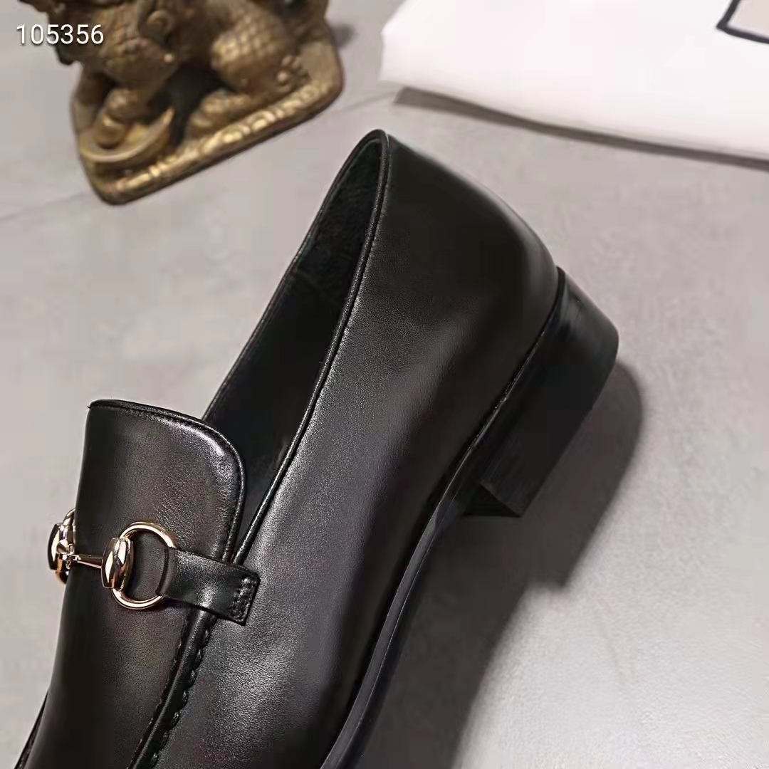 G*u*i gg men G*u*i jordaan leather loafer black leather horsebit blake construction