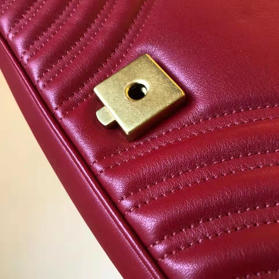 G*u*i gg women gg marmont small matelassé shoulder bag red double g