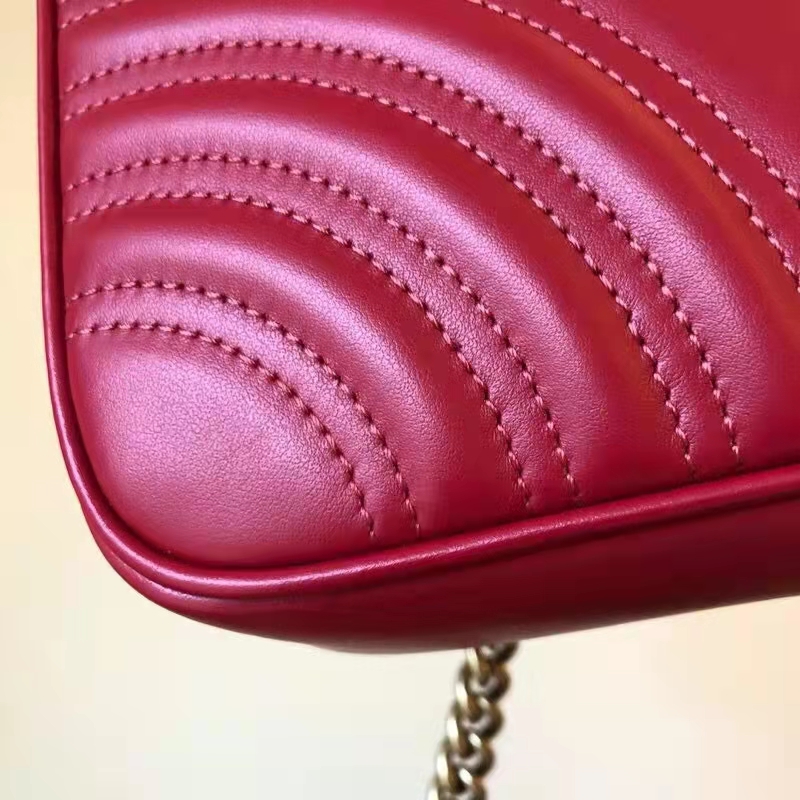 G*u*i gg women gg marmont matelassé mini bag red double g