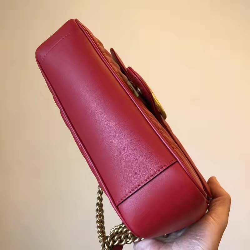 G*u*i gg women gg marmont small matelassé shoulder bag red double g