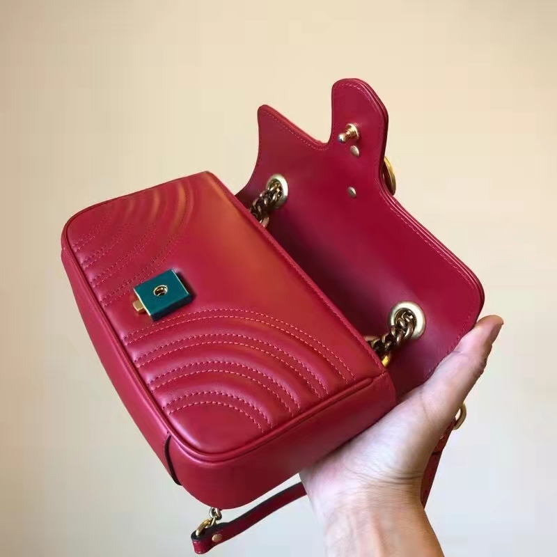 G*u*i gg women gg marmont matelassé mini bag red double g