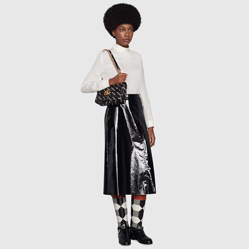 G*u*i gg women the hacker project small gg marmont bag black double g