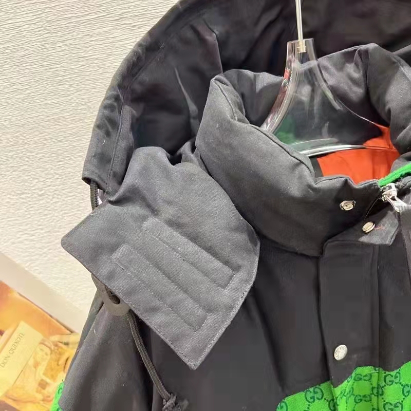 G*u*i men the north face x G*u*i padded jacket green ebony gg canvas