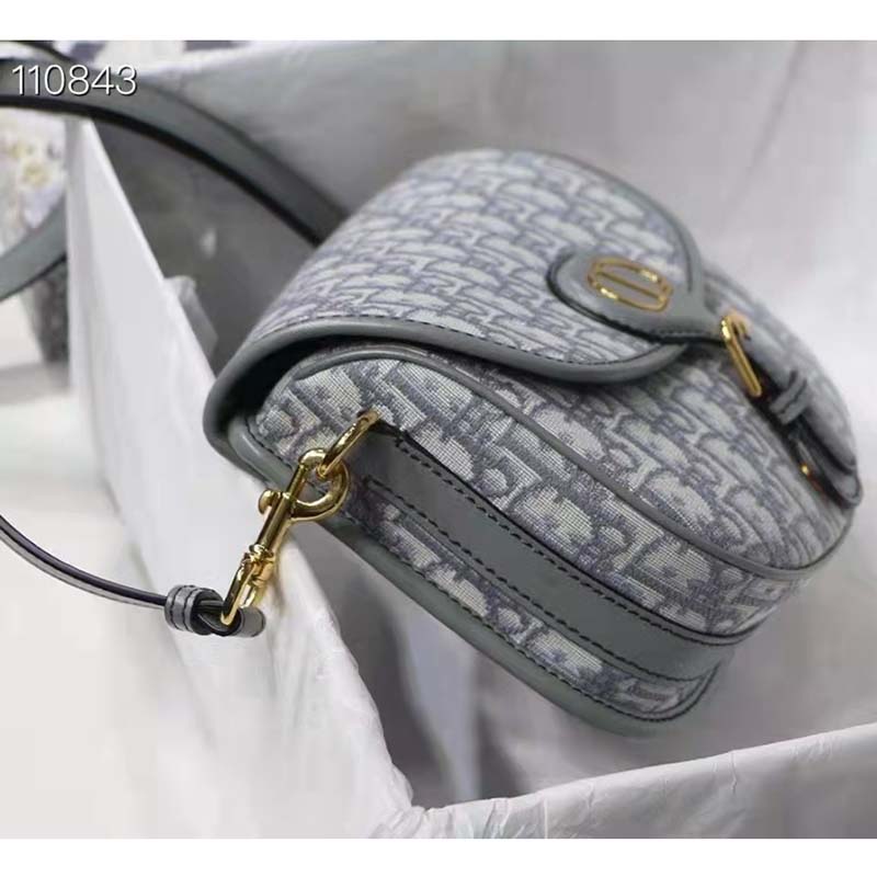 Dior Unisex Medium Dior Bobby Bag Gray Dior Oblique Jacquard
