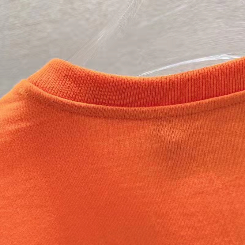 G*u*i gg men G*u*i tiger cotton t-shirt orange jersey crewneck