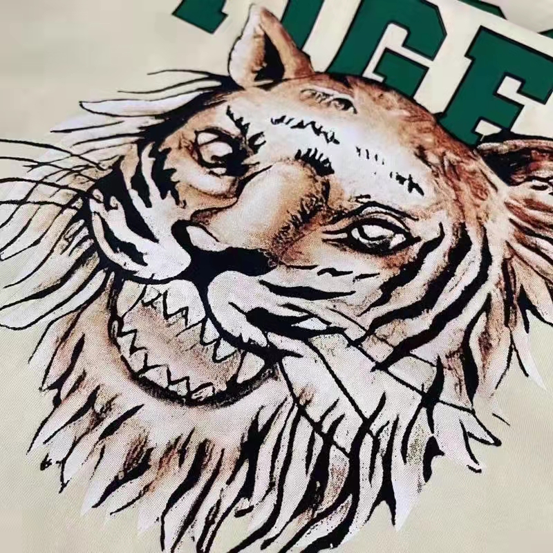 G*u*i gg women G*u*i tiger cotton t-shirt white cotton jersey crewneck