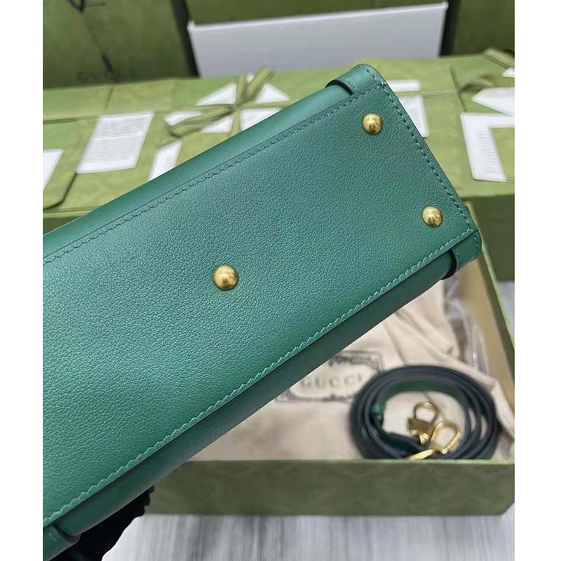 G*u*i gg women G*u*i diana mini tote bag double g green leather