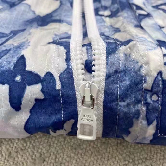 Louis Vuitton LV Men Blue Watercolor Windbreaker 100% Polyamide Indigo Regular Fit