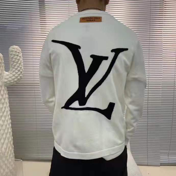 Louis Vuitton LV Men End Goal LV Crewneck 100% Cotton White