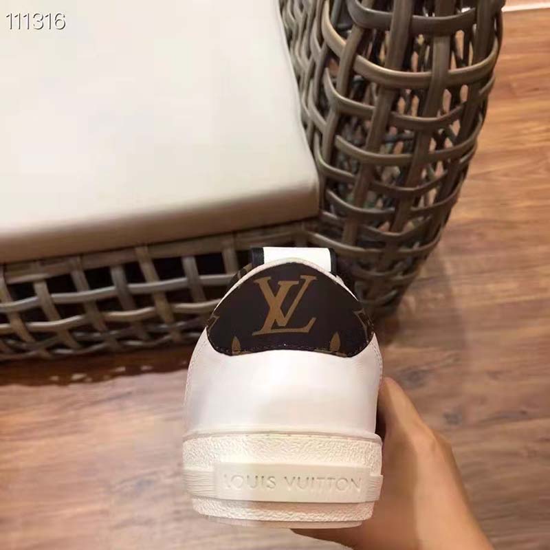 Louis Vuitton Unisex Charlie Sneaker Cacao Brown White Mix Recycled Bio-Based Materials
