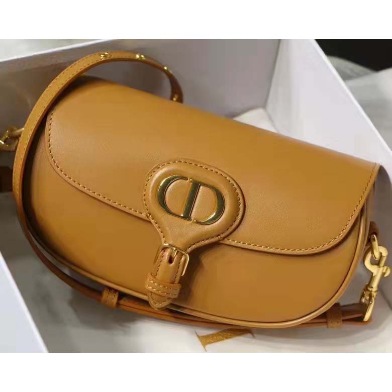Dior Women CD Dior Bobby East-West Bag Amber Box Calfskin