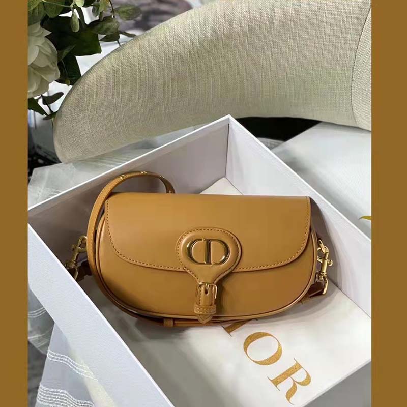 Dior Women CD Dior Bobby East-West Bag Amber Box Calfskin