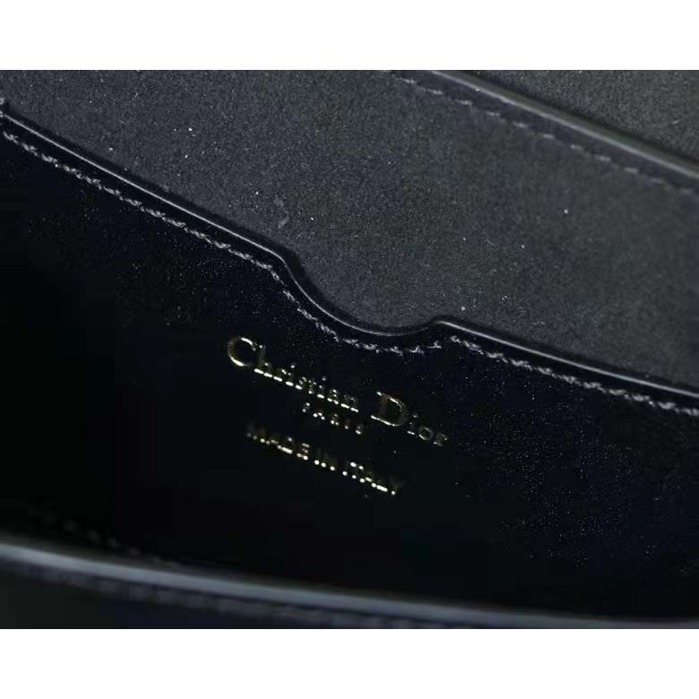 Dior Women CD Dior Bobby East-West Bag Black Box Calfskin