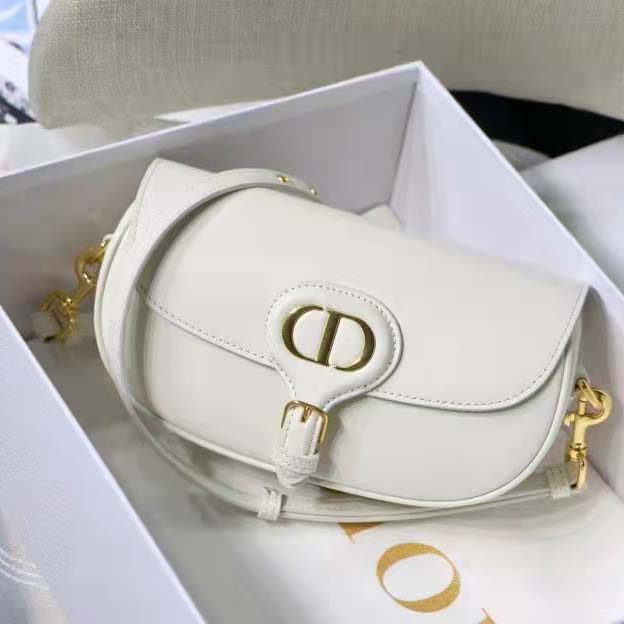 Dior Women CD Dior Bobby East-West Bag Latte Box Calfskin