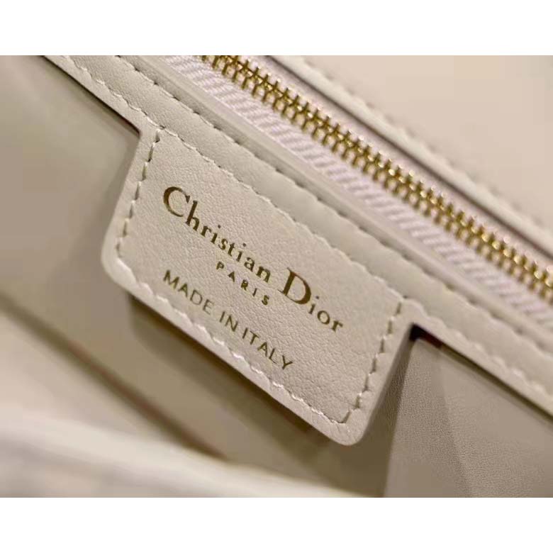 Dior Women CD Medium Dior Caro Bag Beige Supple Cannage Calfskin