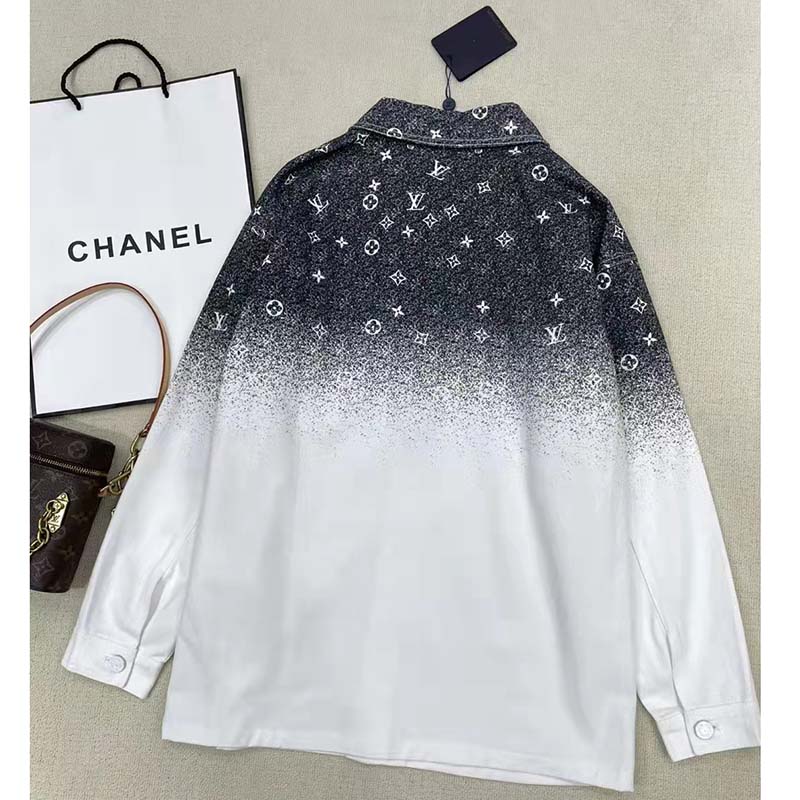 Louis Vuitton Women LV Workwear Shirt Cotton Grey Loose Fit