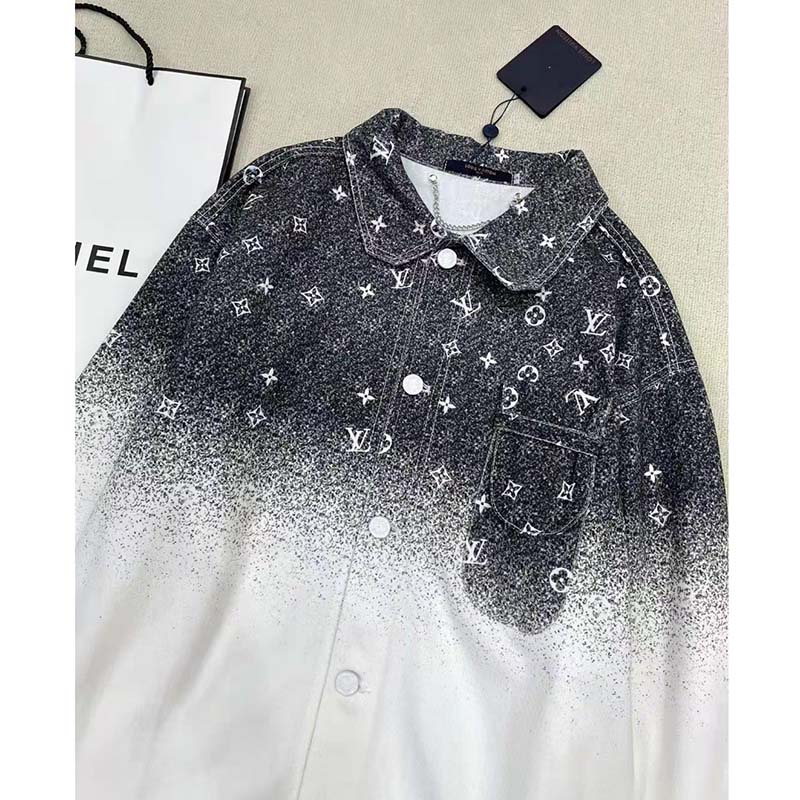 Louis Vuitton Women LV Workwear Shirt Cotton Grey Loose Fit