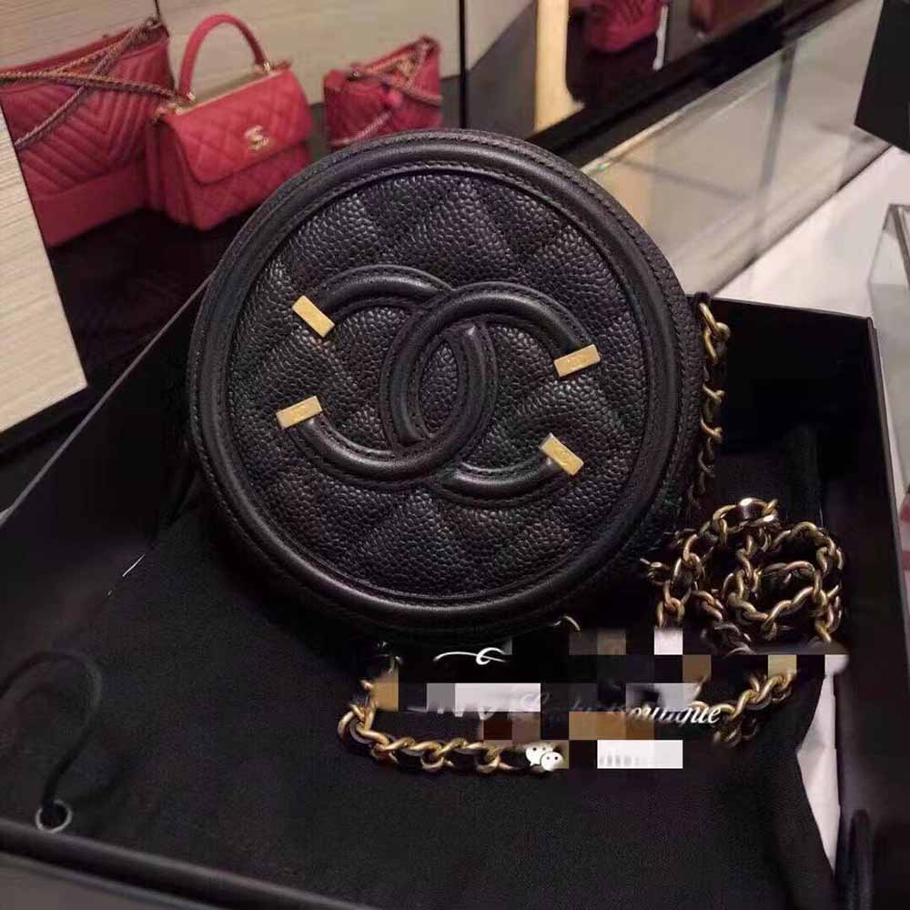 Chanel Women Chanel 19 Clutch with Chain Lambskin Gold Silver-Tone and Ruthenium Black