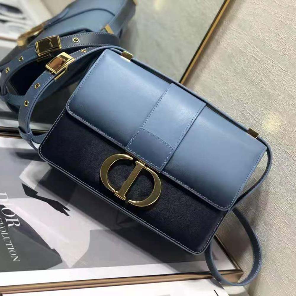 Dior Women 30 Montaigne Bag Lndigo Blue Gradient Calfskin