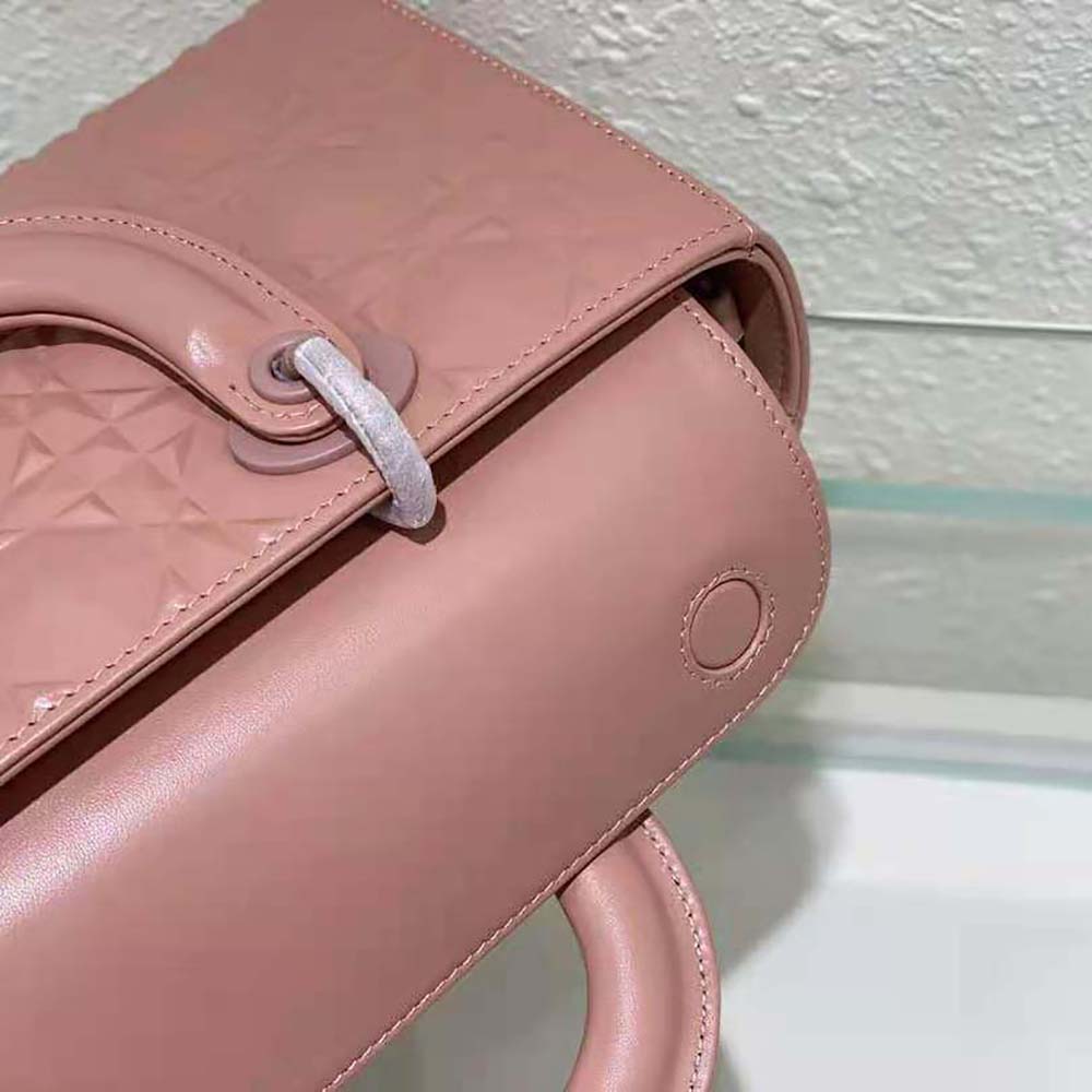 dior women lady d-joy bag rose des vents cannage calfskin with Di*m*nd motif
