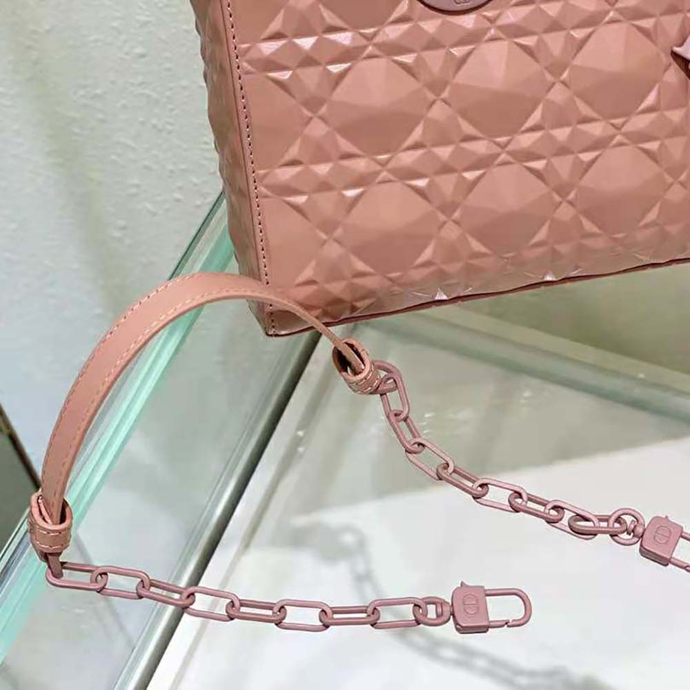 dior women lady d-joy bag rose des vents cannage calfskin with Di*m*nd motif