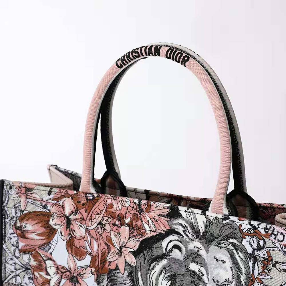 Dior Women Large Dior Book Tote Multicolor La Force Embroidery