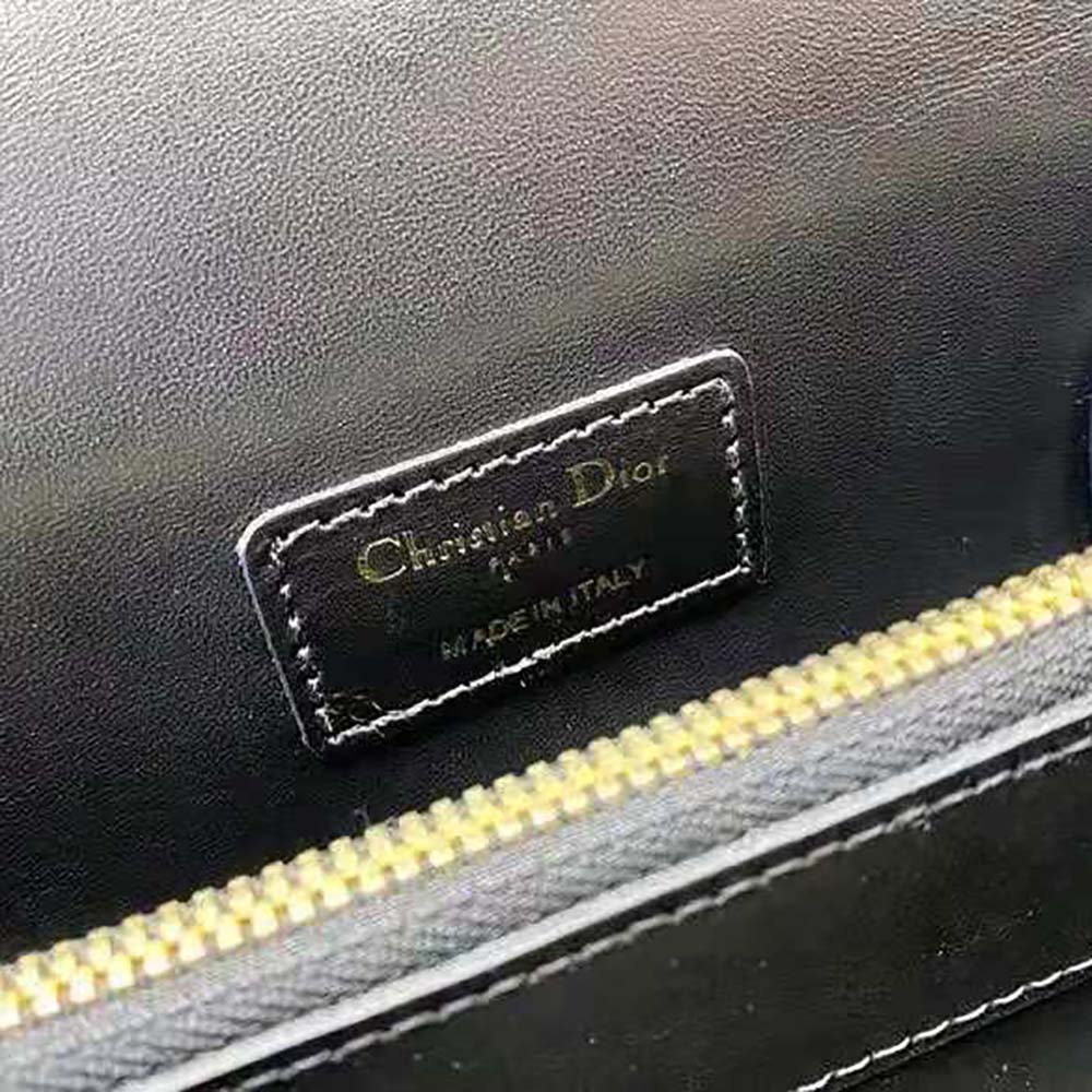 Dior Women Large ST Honore Tote Black Box Calfskin