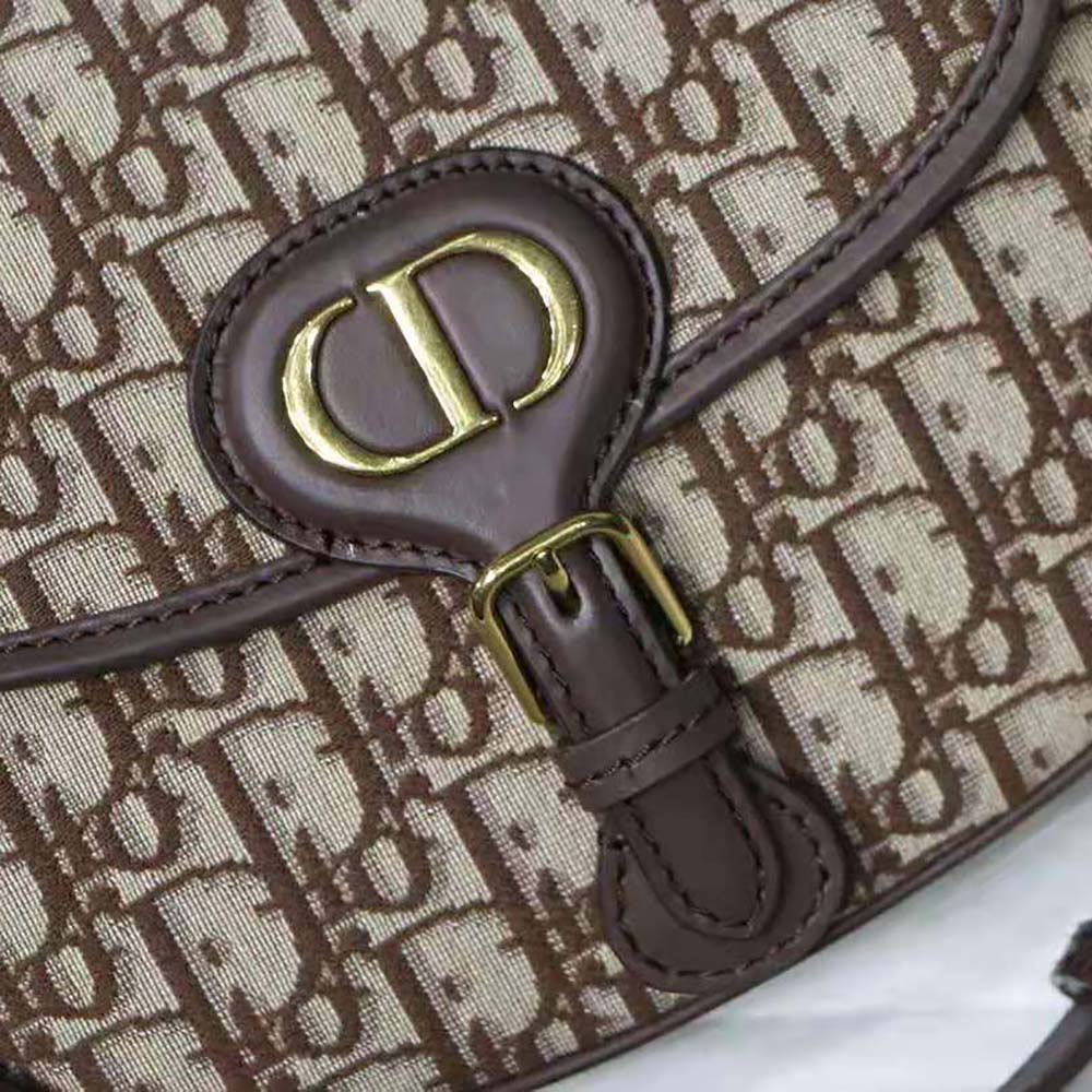 Dior Women Medium Dior Bobby Bag Brown Dior Oblique Jacquard