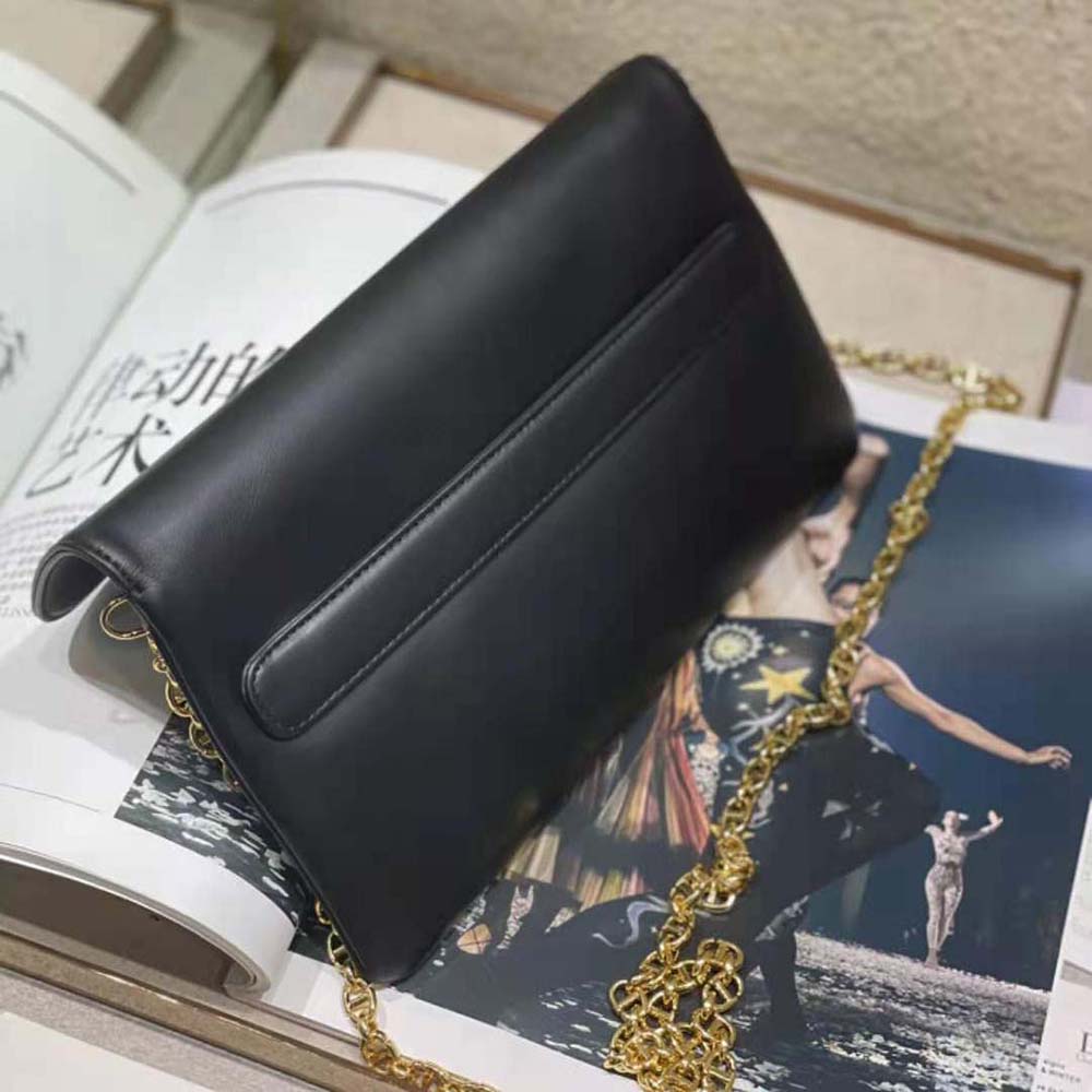 Dior Women Medium Diordouble Bag Smooth Calfskin-Black