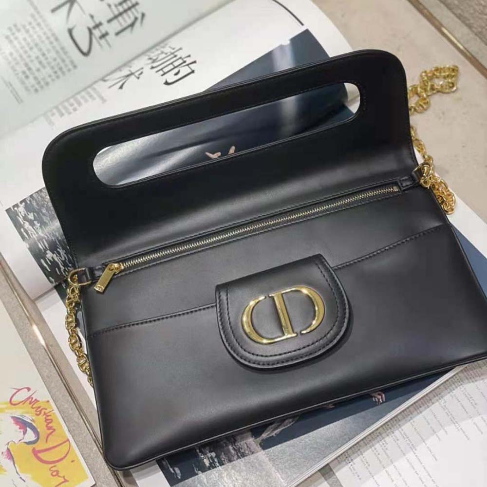 Dior Women Medium Diordouble Bag Smooth Calfskin-Black