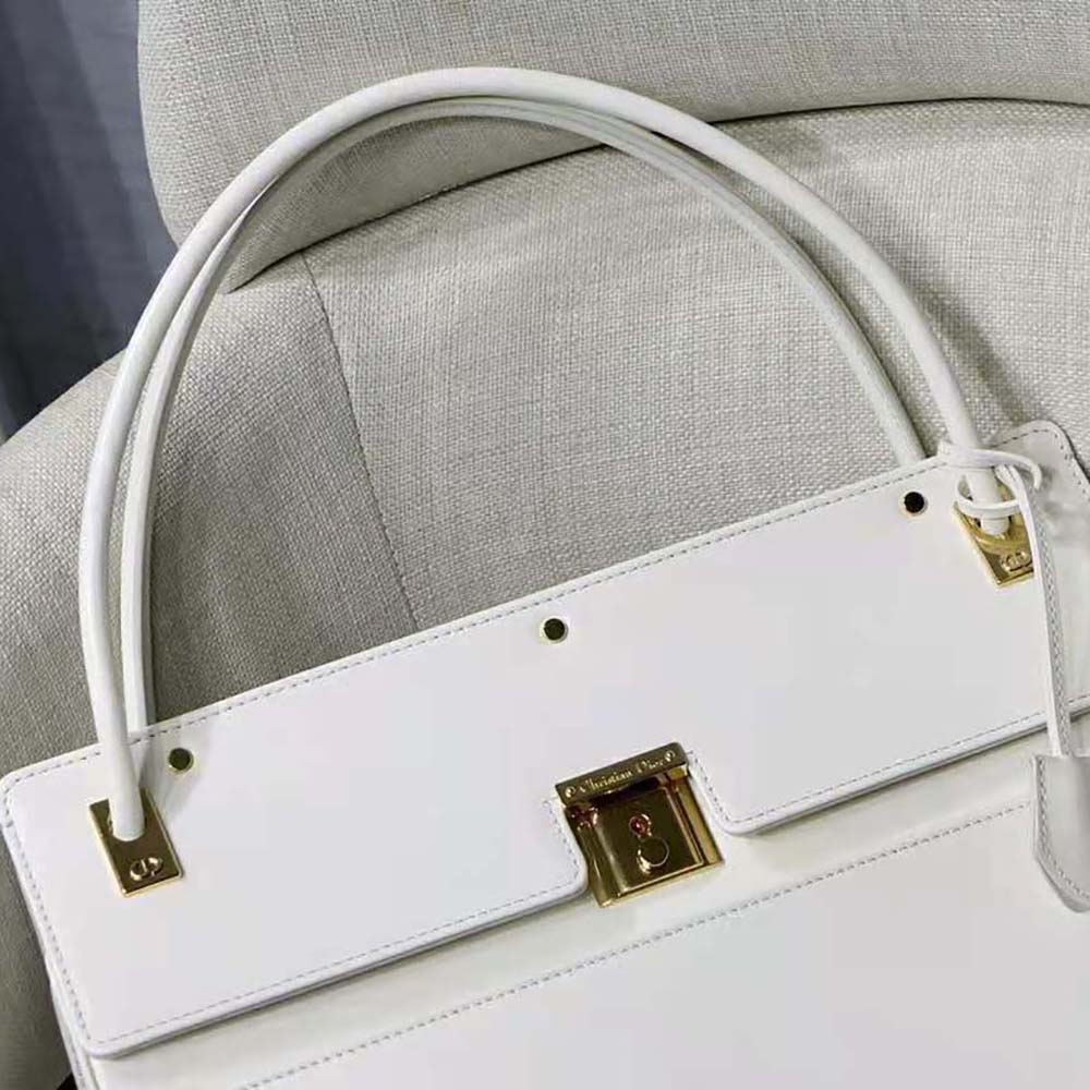 Dior Women Parisienne Bag Latte Smooth Calfskin