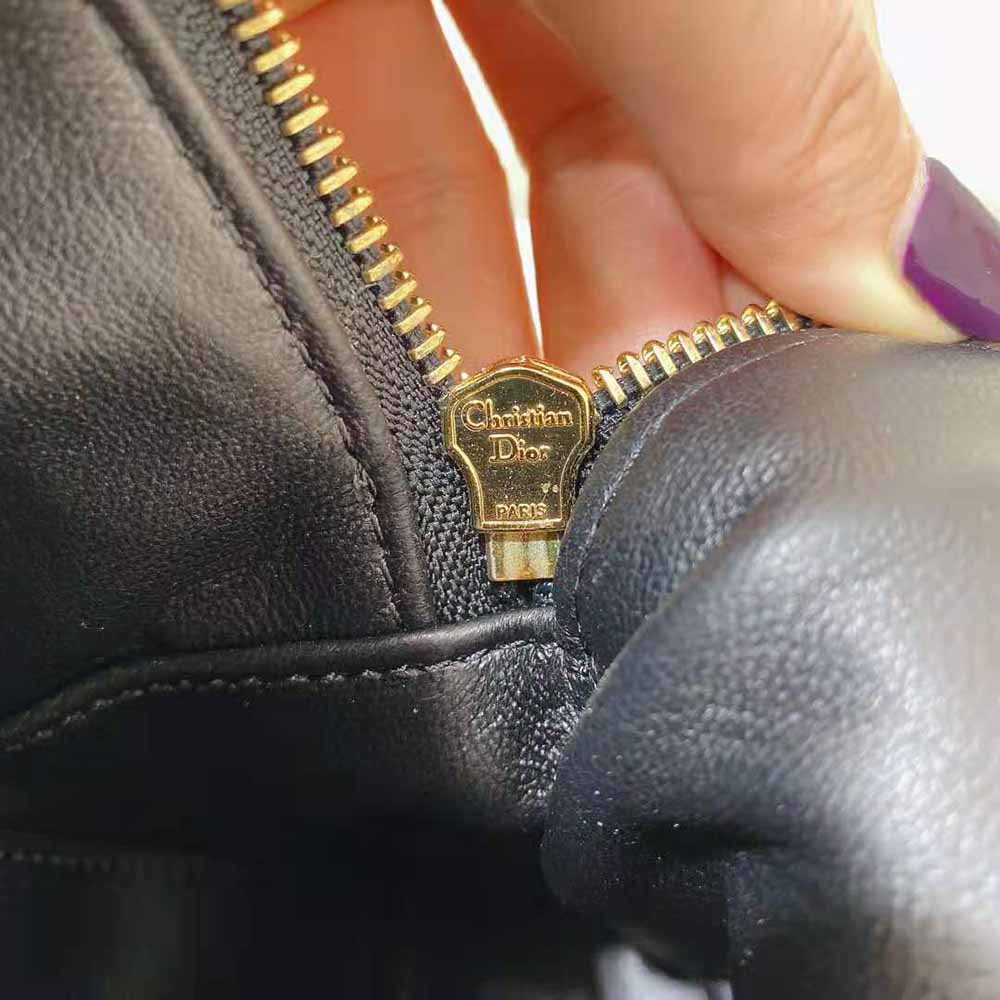 Dior Women Small Dior Backpack Black Cannage Lambskin