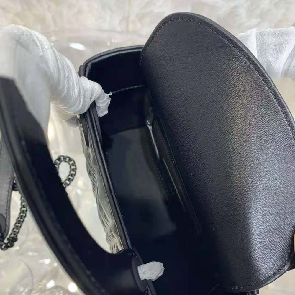 dior women small lady dior my abcdior bag black cannage calfskin with Di*m*nd motif