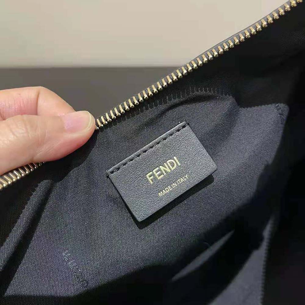Fendi Women Fendigraphy Small Black Leather Bag-Black