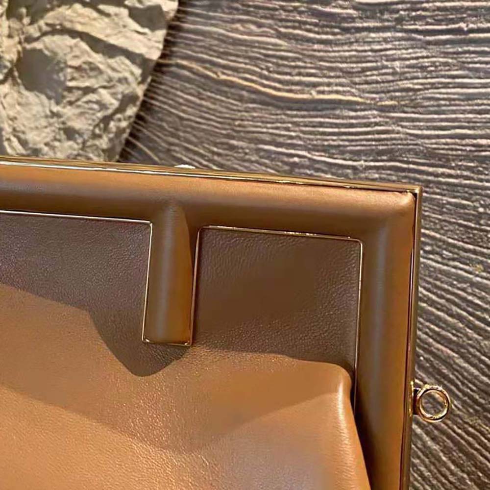 Fendi Women First Medium Nappa Leather Bag-Brown