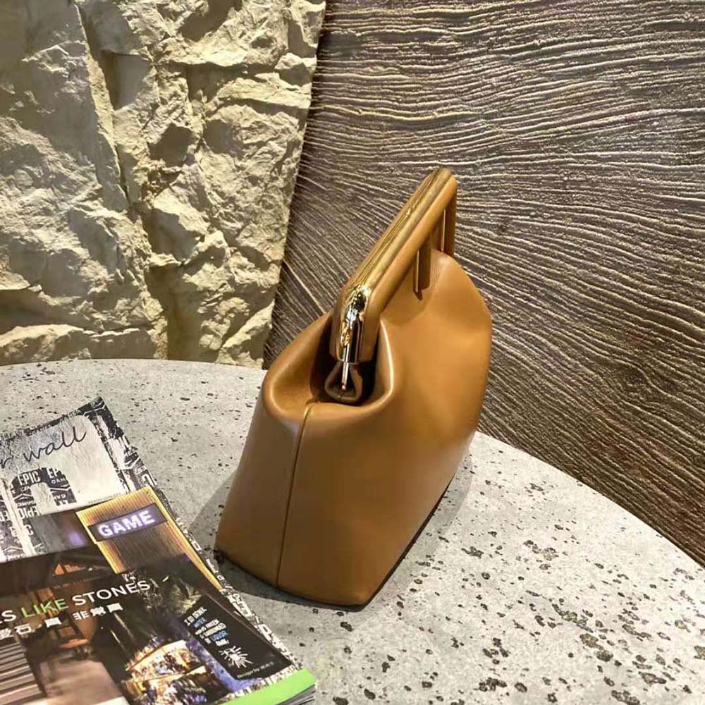 Fendi Women First Medium Nappa Leather Bag-Brown