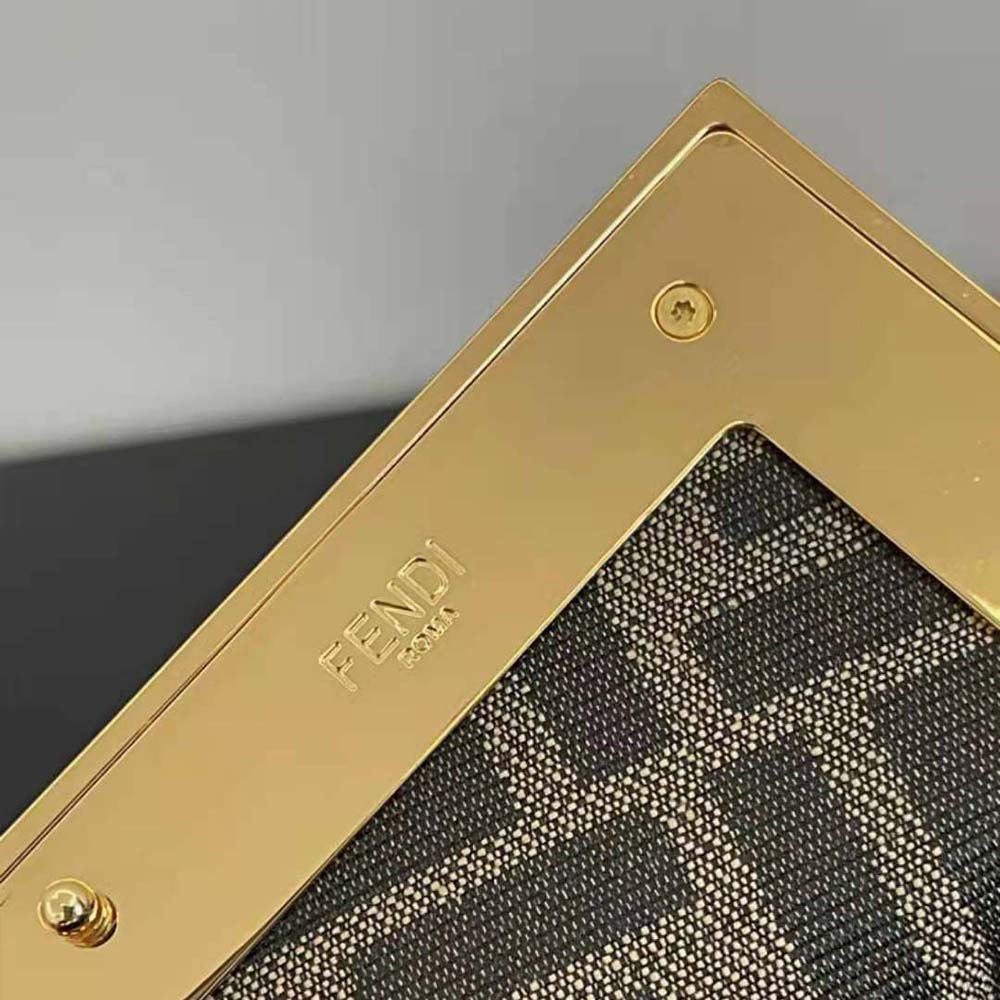 Fendi Women First Small Beige Leather Bag with Exotic Details
