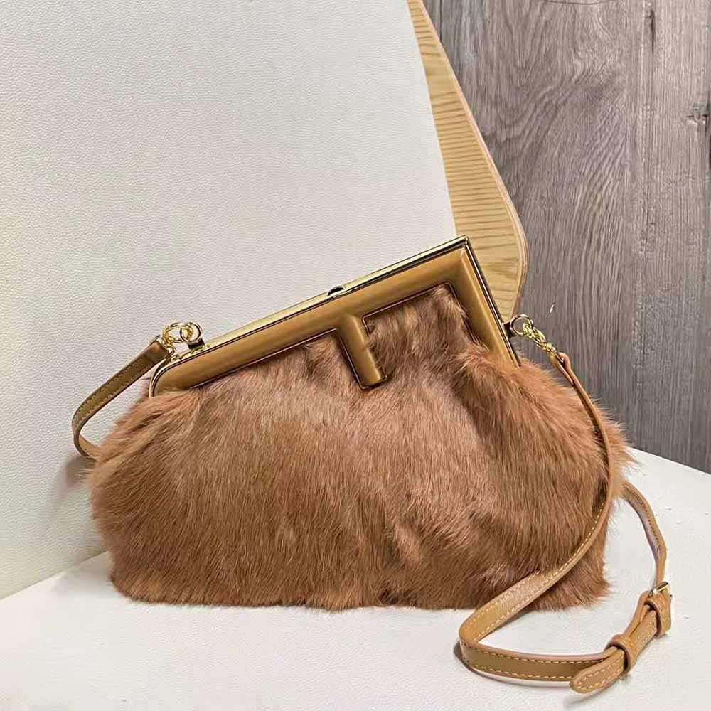 Fendi Women First Small Brown Mink Bag