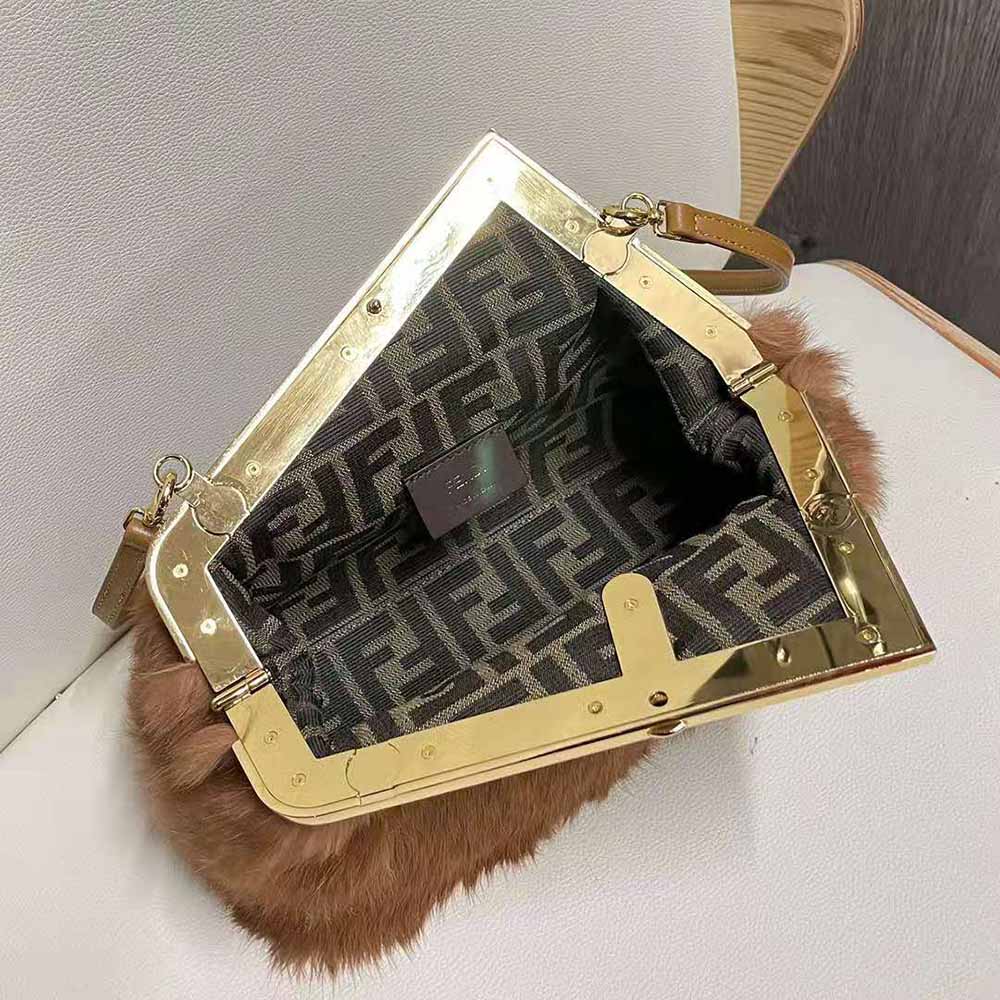 Fendi Women First Small Brown Mink Bag