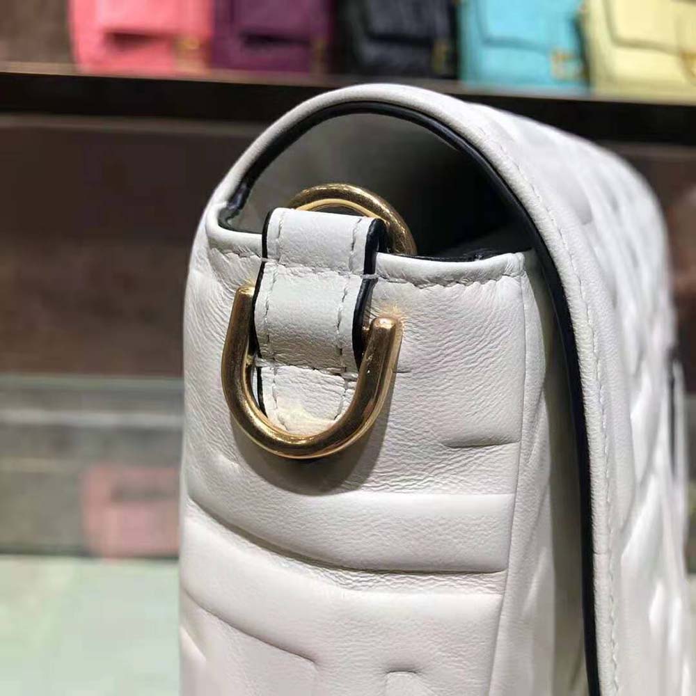 Fendi Women Iconic Large Baguette Leather Bag-White