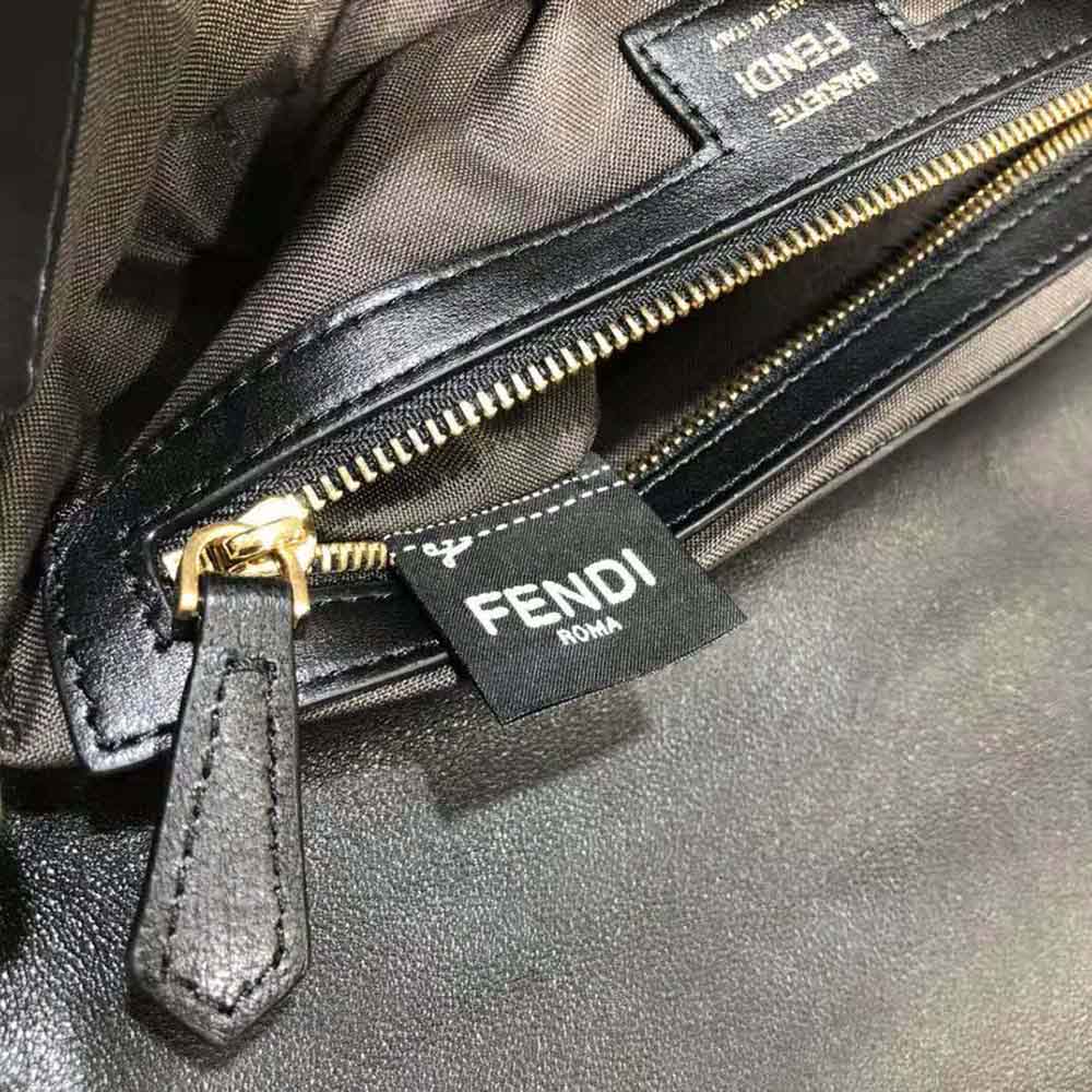 Fendi Women Iconic Medium Baguette Black Leather Bag