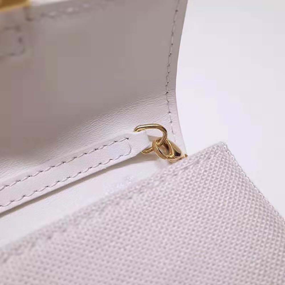 Fendi Women Nano Baguette Charm Beige Canvas Charm