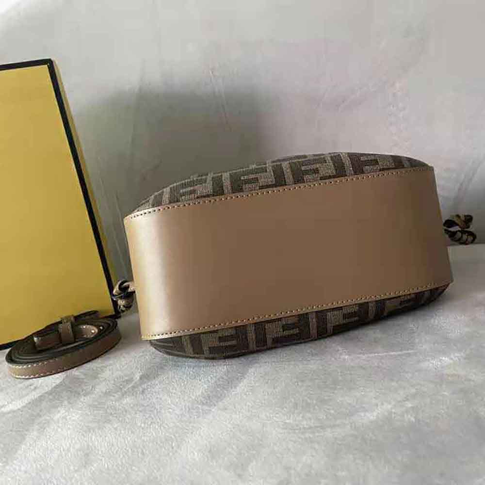 Fendi Women Pomodorino Brown FF Fabric Mini-Bag