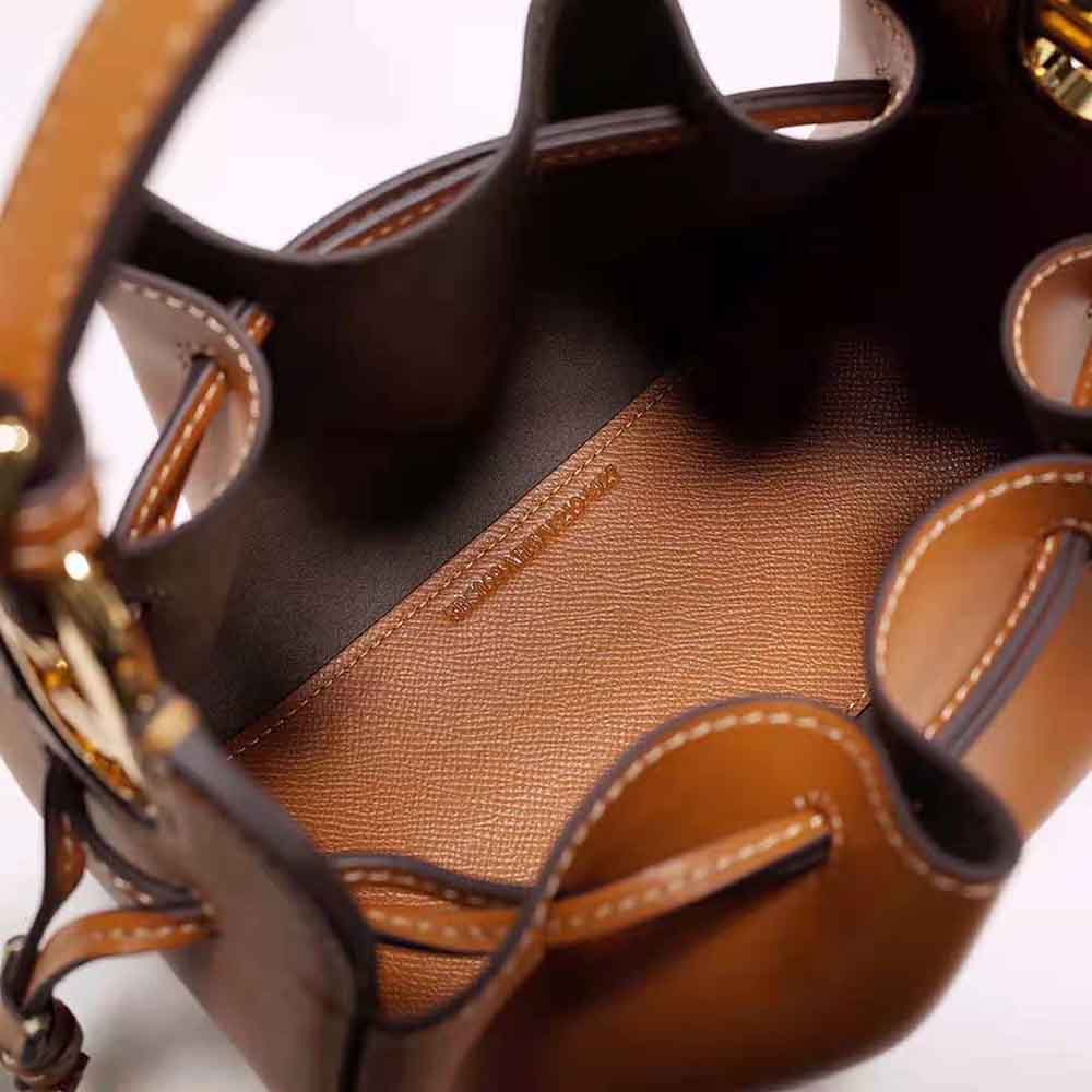 Fendi Women Pomodorino Brown Leather Mini-Bag