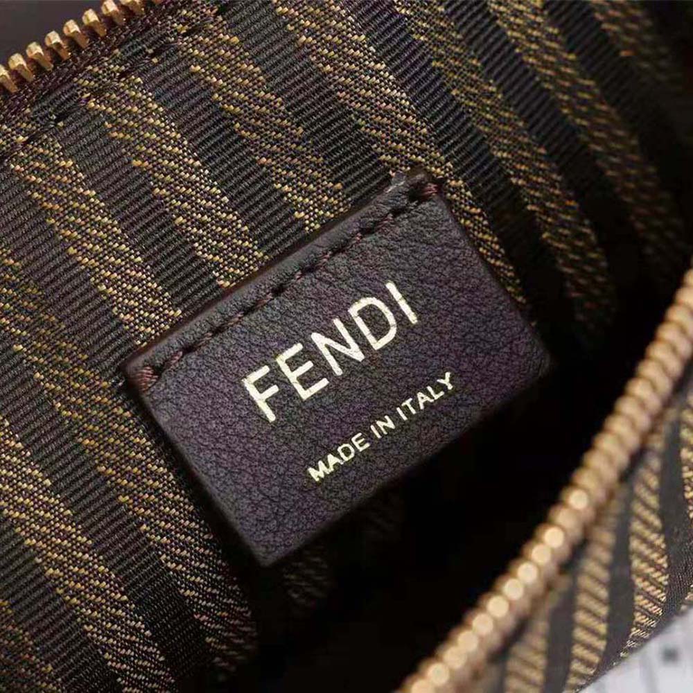 Fendi Women Wallet on Chain with Pouches Leather Mini-Bag-Black