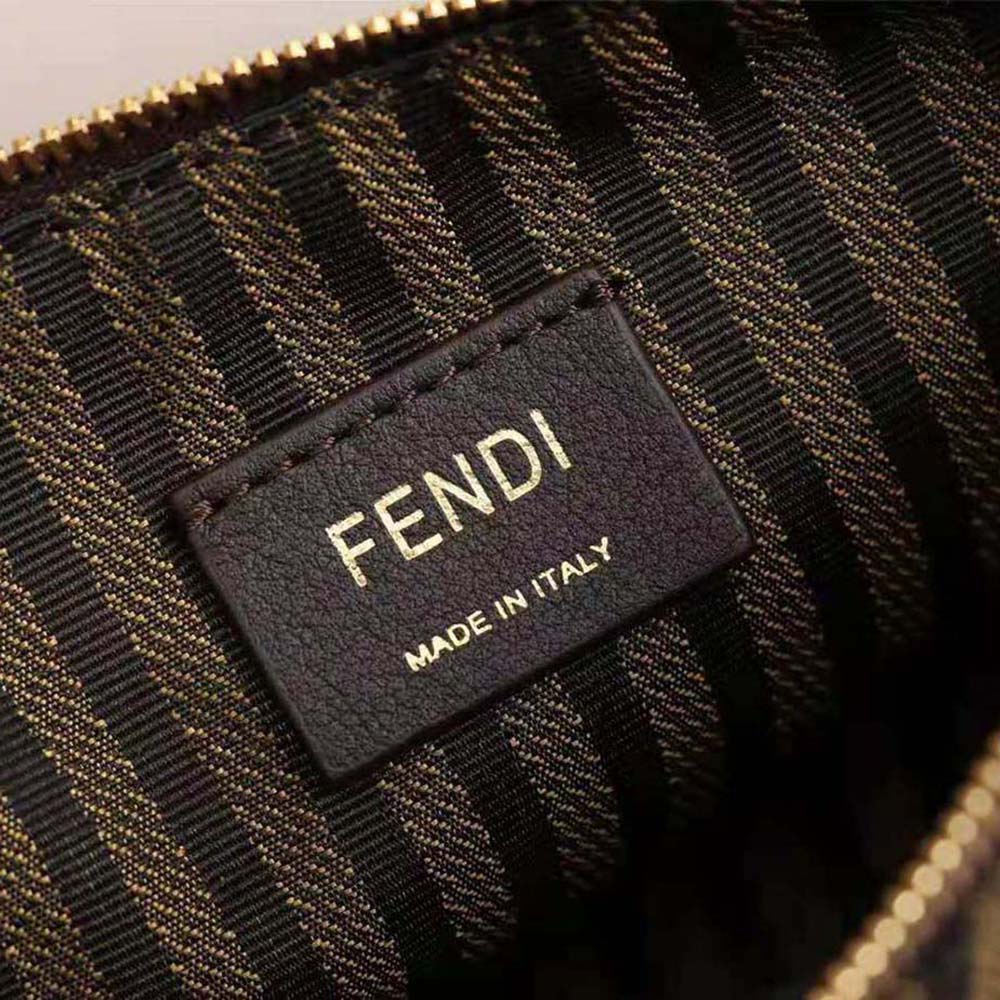 Fendi Women Wallet on Chain with Pouches Leather Mini-Bag-White
