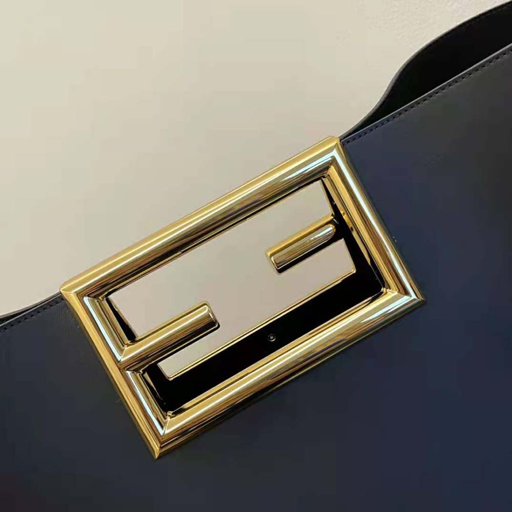 Fendi Women Way Medium Made of Camellia-Colored Leather Bag-Black