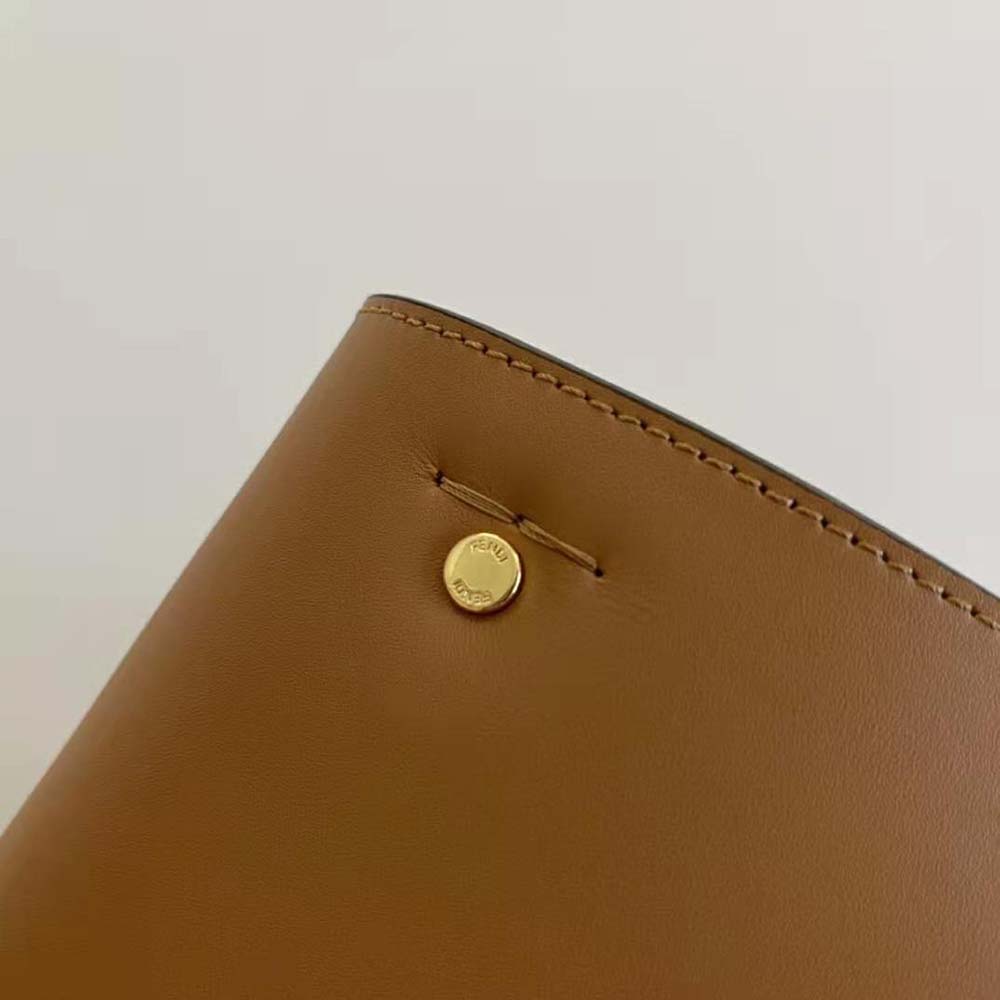 Fendi Women Way Medium Made of Camellia-Colored Leather Bag-Brown